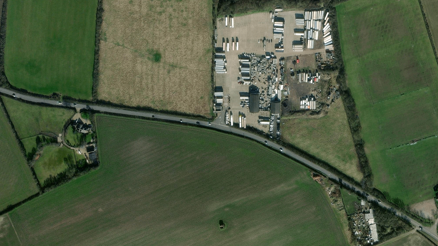 Area di parcheggio per autocarri Glen Transport Services Ltd. Leighton Buzzard
