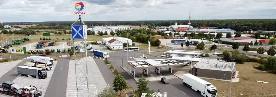 Truck parking lot Total Autohof Schopsdorf in Genthin