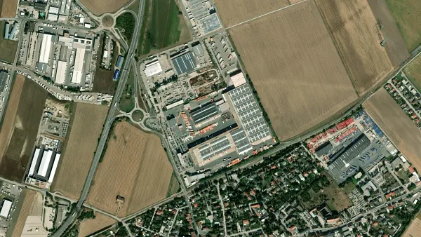 Truck parking lot Gebrüder Weiss in Maria-Lanzendorf