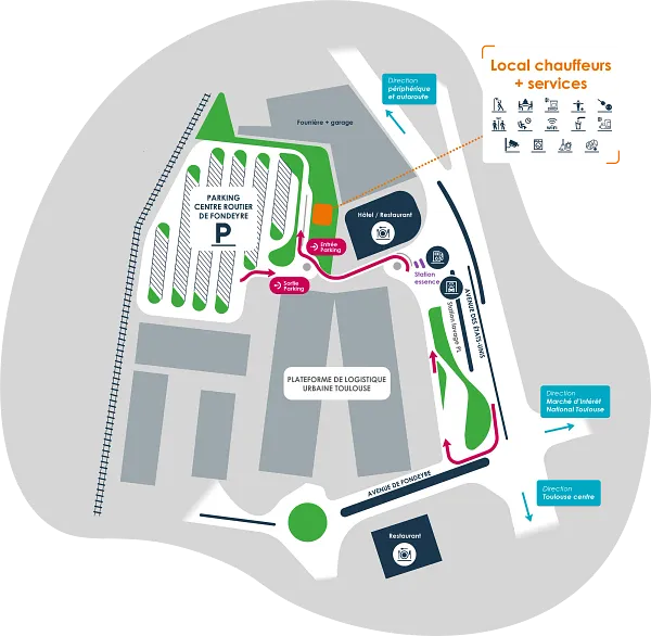 Parkareal Centre Routier de Fondeyre Secure in Toulouse