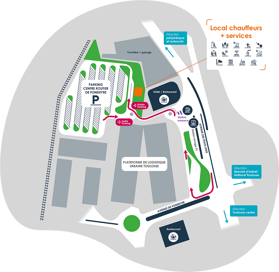Parkareal Centre Routier de Fondeyre Secure in Toulouse
