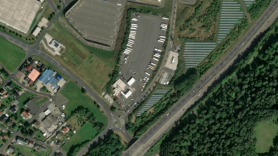 Parkoviště pro nákladní automobily Autohof Hoppe GmbH & Co. KG in Knüllwald