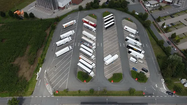 Truck parking lot Motorpark in Lohne (Oldenburg)