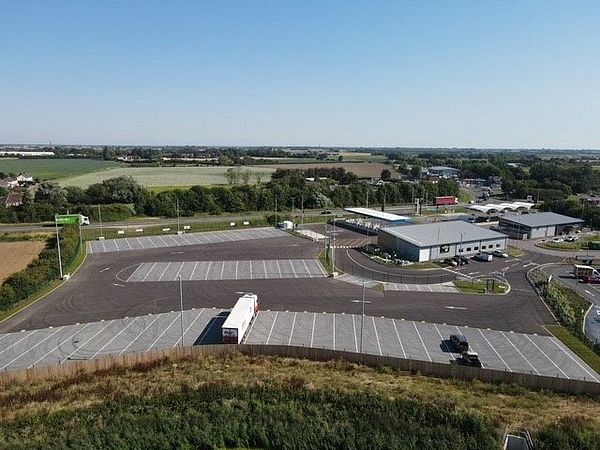 Area di parcheggio per autocarri Sutterton Truckstop Boston