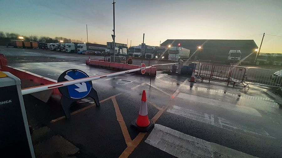 Area di parcheggio per autocarri Glen Transport Services Ltd. Leighton Buzzard