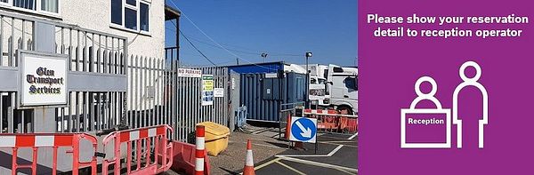 Area di parcheggio per autocarri Glen Transport Services Ltd. Leighton Buzzard