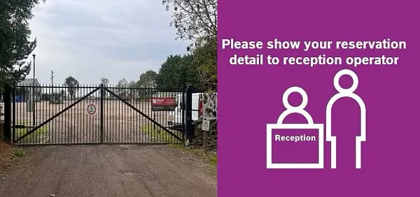 Truck parking lot Walter Day and Sons in Bourne