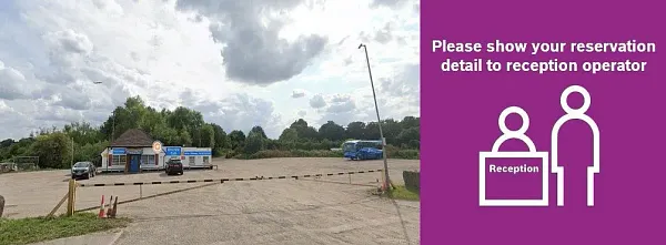 Truck parking lot Riverside Transport Café in Slough