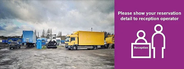 Truck parking lot Tovizi Transport Ltd. in Swanscombe