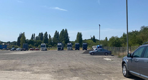 Truck parking lot EU Truckstop Ltd. in Swanscombe