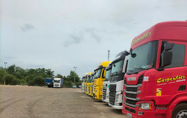 Truck parking lot EU Truckstop Ltd. in Swanscombe