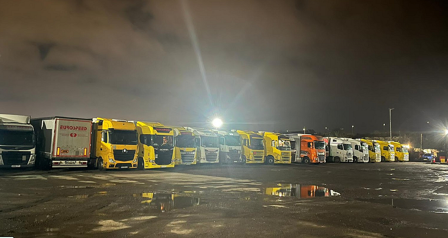 Truck parking lot EU Truckstop Ltd. in Swanscombe