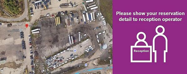 Truck parking lot EU Truckstop Ltd. in Swanscombe