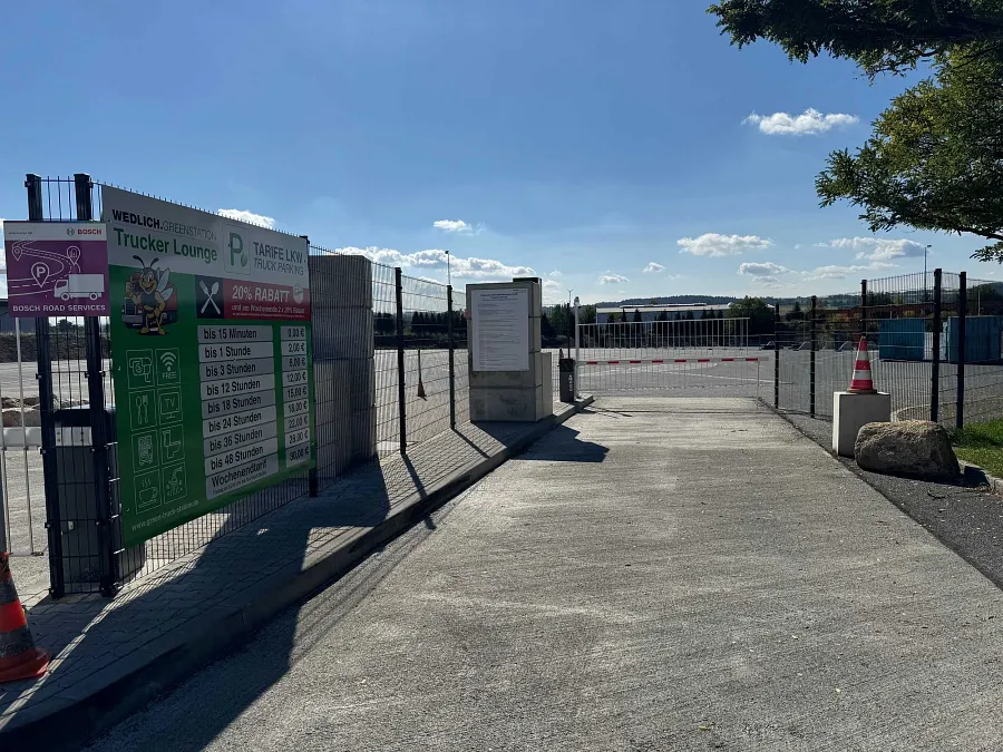Truck parking lot Green Station in Himmelkron