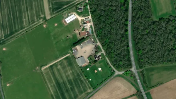 Truck parking lot Walter Day and Sons in Bourne