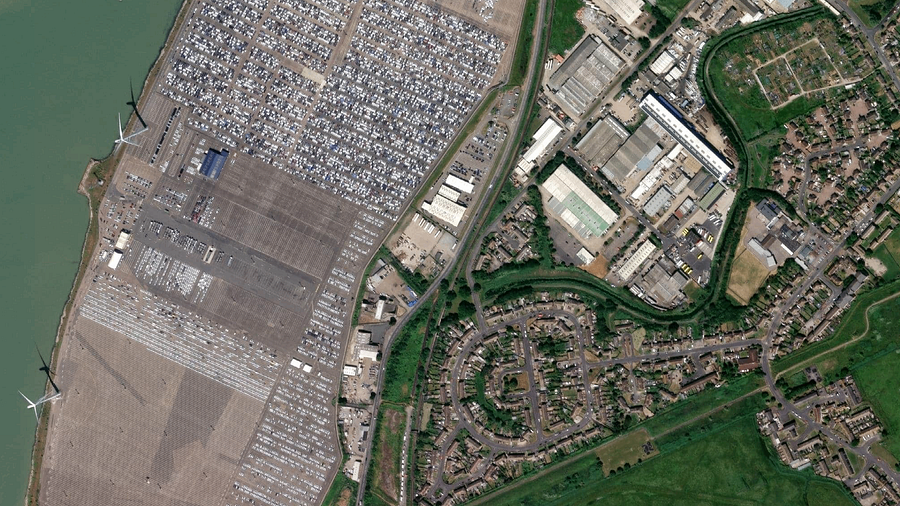 Truck parking lot BRG Transeurope Truck Park in Sheerness