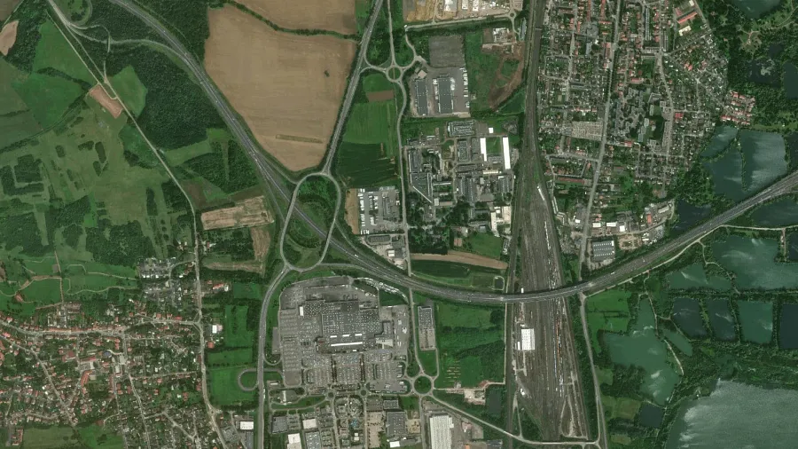 Truck parking lot XPO Sémecourt in Maizières-lès-Metz