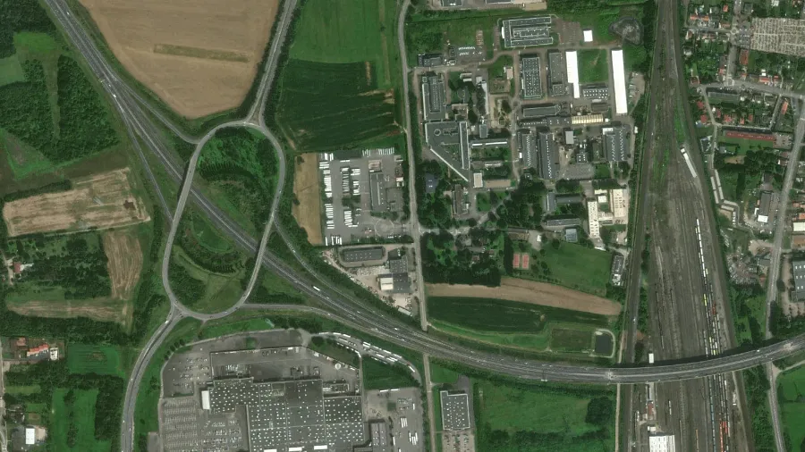 Truck parking lot XPO Sémecourt in Maizières-lès-Metz