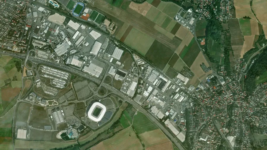 Tehergépkocsik parkolója Autohof Kolb Security in Sinsheim