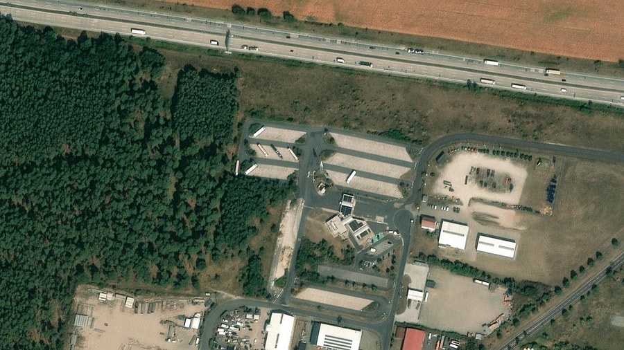 Truck parking lot Total Autohof Schopsdorf in Genthin