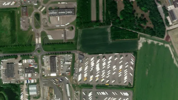 Truck parking lot Polley Secured Lorry Park in Marck