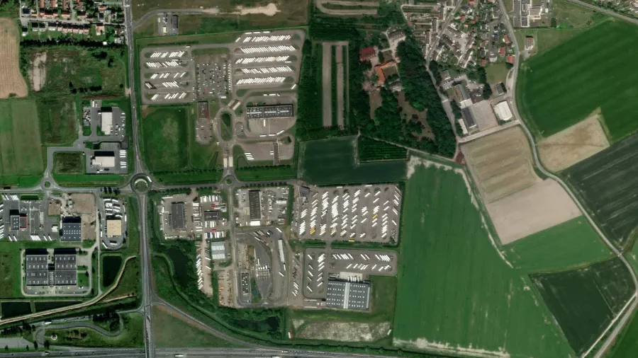 Truck parking lot Polley Secured Lorry Park in Marck