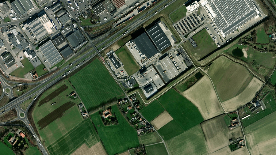 Truck parking lot Batim Transport BV in Menen