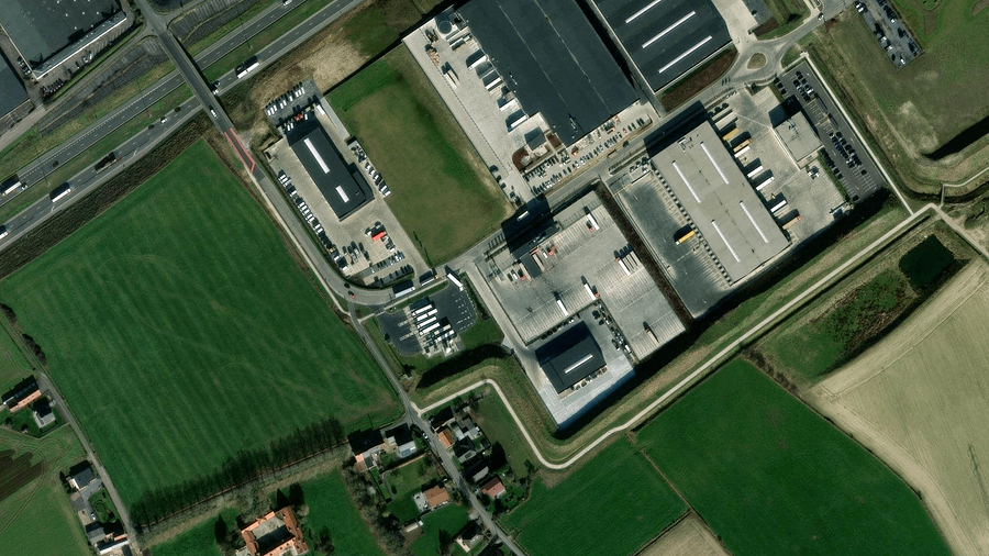 Truck parking lot Batim Transport BV in Menen