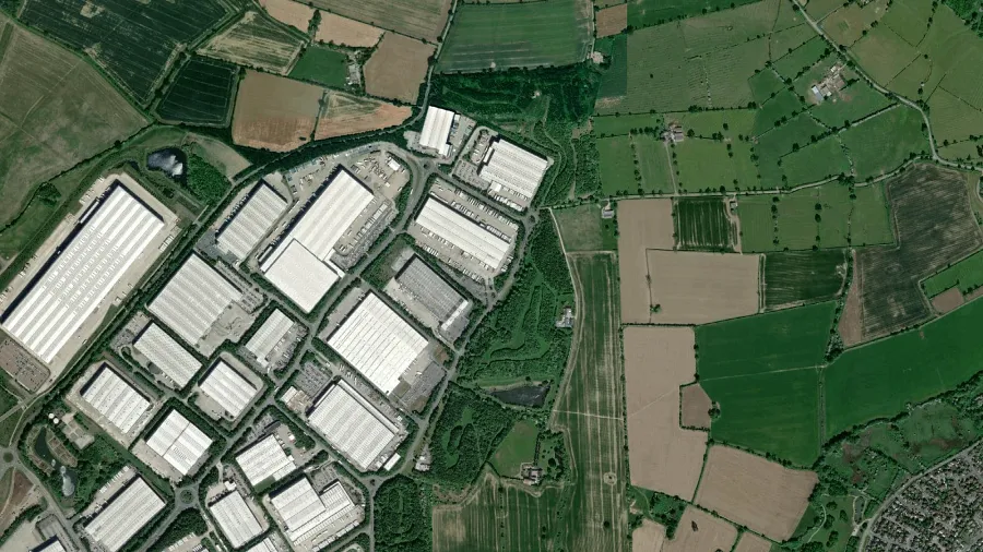 Truck parking lot in Lutterworth