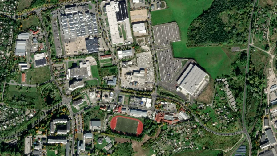 Truck parking lot in Neubrandenburg