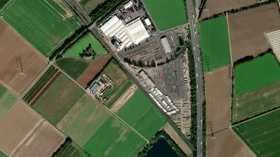 Truck parking lot in Dormagen