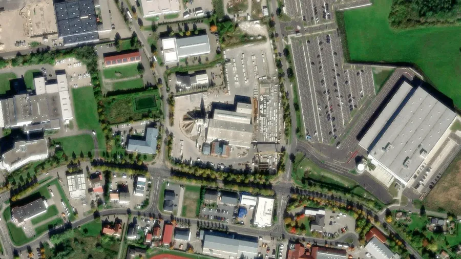 Truck parking lot in Neubrandenburg