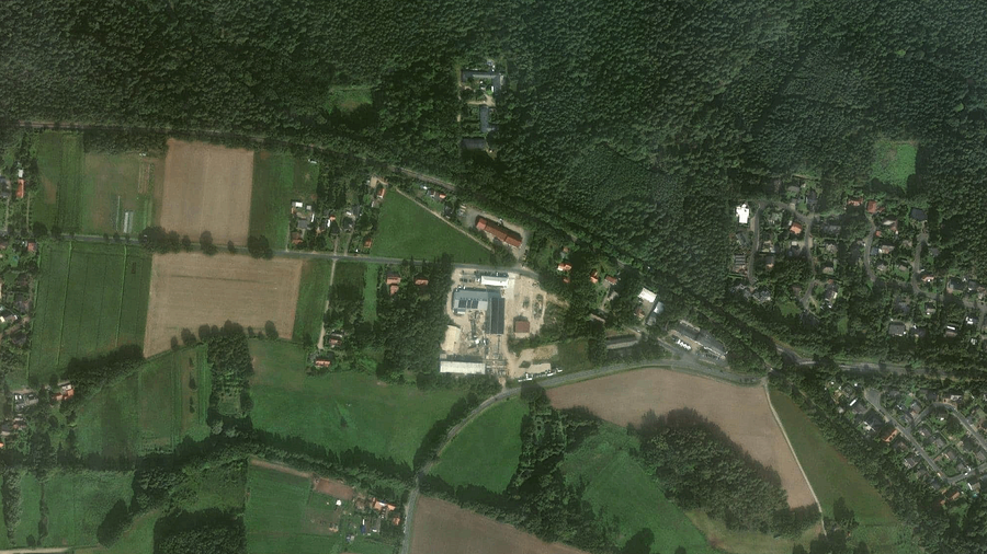 Truck parking lot in Hitzacker (Elbe)